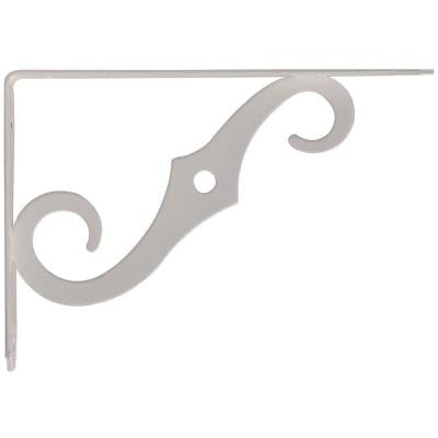 8 in. x 5 in. x 1/2 in. Antique White Ornamental Shelf Bracket (10-Pack)
