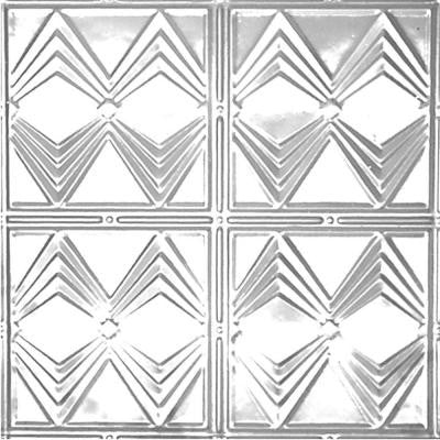 2 ft. x 2 ft. Lay-in Suspended Grid Tin Ceiling Tile in Brite Chrome (24 sq. ft. / case)
