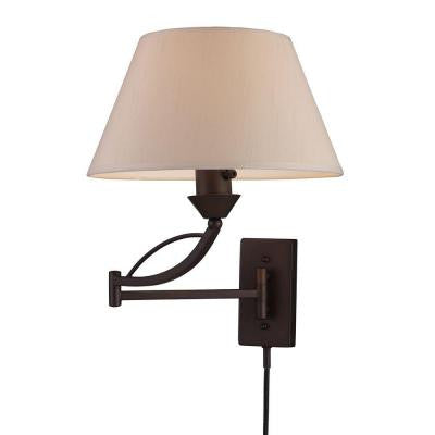 Elysburg 1-Light Aged Bronze Swing Arm Wall-Mount