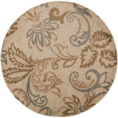 Ceratonia Lime 8 ft. x 8 ft. Round Indoor Area Rug