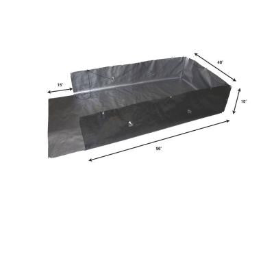 X96 Black/Silver Heavy-Duty Woven Polyethylene 85 in. to 96 in. X-Large Removable Cargo Liner