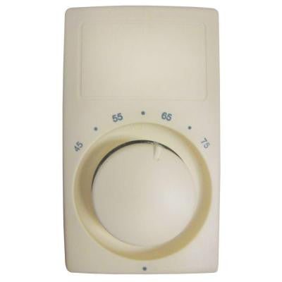 M600 Series Anticipating Almond Bimetal Single-Pole 22 Amp Wall Thermostat