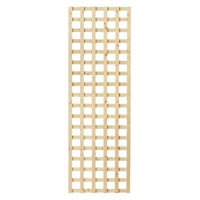 1-1/2 in. x 24 in. x 6 ft. Wood Square Lattice Screen