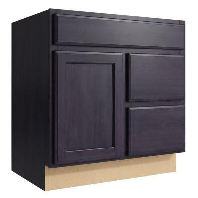 Stig 30 in. W x 31 in. H Vanity Cabinet Only in Ebon Smoke