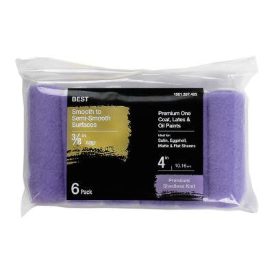 4 in. x 3/8 in. High Capacity Polyester Knit Mini Roller Cover (6-Pack)