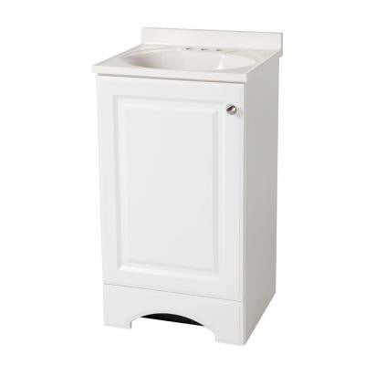 19 in. Vanity in White with AB Engineered Composite Vanity Top in White