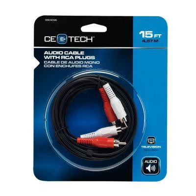 15 ft. Audio and Video Cable with RCA Plugs