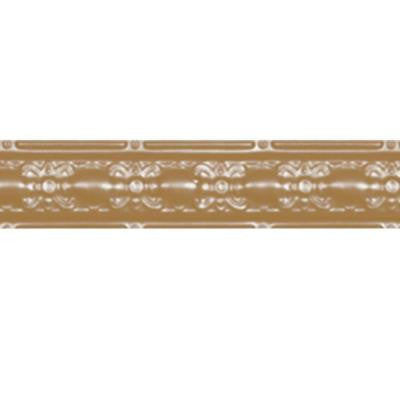 4 in. x 4 ft. Satin Brass Nail-up/Direct Application Tin Ceiling Cornice (6-Pack)