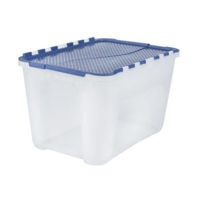4 Gal. Flip Top Storage Tote in Clear (5-Pack)