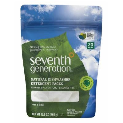 Free and Clear Automatic Dishwasher Detergent Concentrated Packs (20-Pack)