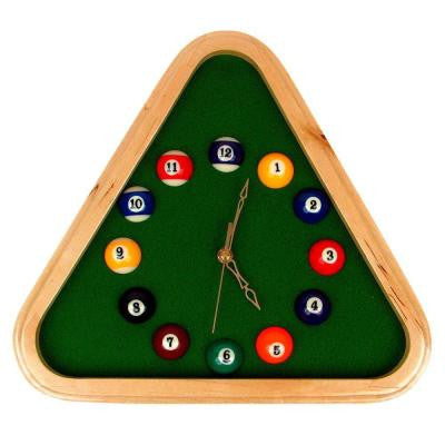 12 in. Pool Rack Quartz Clock with Wooden Frame