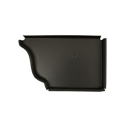 6 in. Tux Gray Aluminum Right End Cap