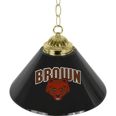 Brown University 14 in. Single Shade Brass Hanging Lamp