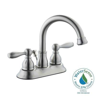 Mandouri 4 in. Centerset 2-Handle High-Arc Bathroom Faucet in Brushed Nickel