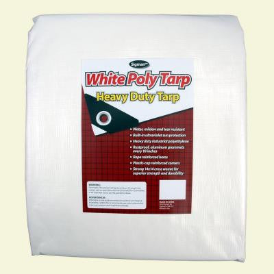 10 ft. x 12 ft. White Heavy Duty Tarp