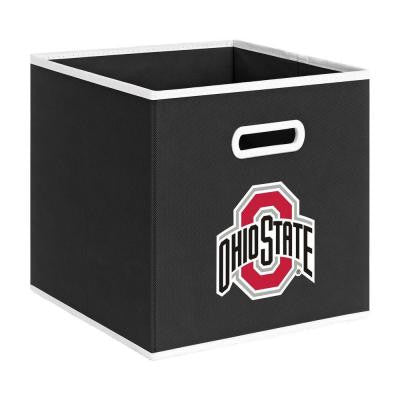 College STOREITS Ohio State University 10-1/2 in. W x 10-1/2 in. H x 11 in. D Black Fabric Storage Bin