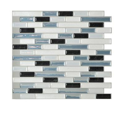 9.13 in. x 10.25 in. Muretto Brina Mosaic Decorative Wall Tile in Brina (6-Pack)
