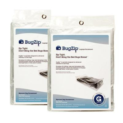 Garment Bag Size Bed Bug Resistant Suitcase and Clothing Encasement (2-Pack)