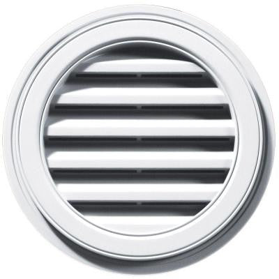 18 in. Round Gable Vent #001 White