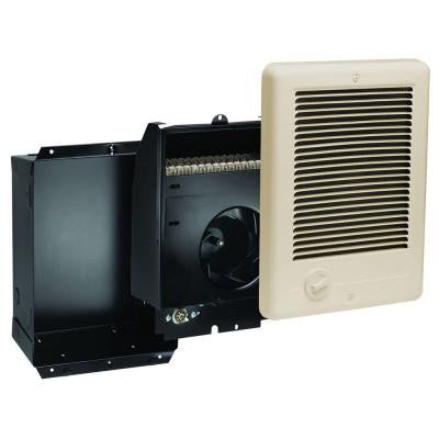 Com-Pak 2,000-Watt 240-Volt Fan-Forced In-Wall Electric Heater in Almond