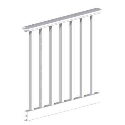 Original Rail 6 ft. x 36 in. H-Level Square Baluster Vinyl White Rail Kit