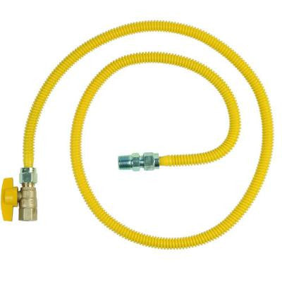 ProCoat 1/2 in. MIP x 1/2 in. FIP Ball Valve x 60 in. Stainless Steel Gas Connector 1/2 in. O.D. (53,200 BTU)