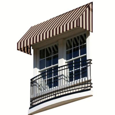 4 ft. San Francisco Window/Entry Awning (18 in. H x 36 in. D) in Brown/Tan Stripe