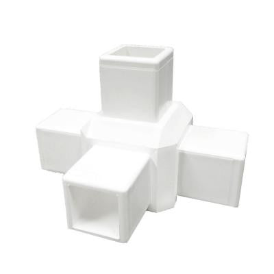 White Modular Vinyl 4-Way Fence Tee (12-Box)
