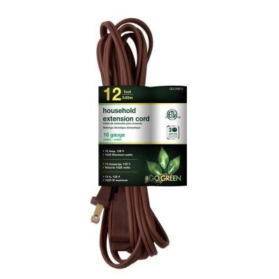 12 ft. 16/2 SPT-2 Household Extension Cord - Brown