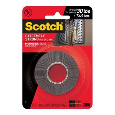 Scotch 1 in. x 1.66 yds. Extreme Mounting Tape (Case of 12)