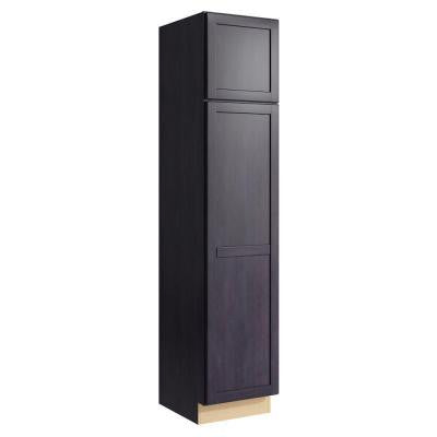 Pallini 18 in. W x 84 in. H Linen Cabinet in Ebon Smoke
