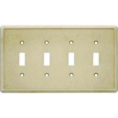 4 Toggle Wall Plate - Travertine