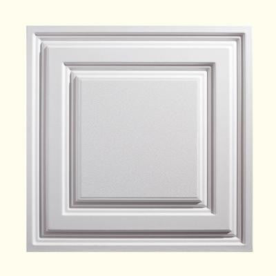 2 ft. x 2 ft. Icon Relief White Ceiling Tile