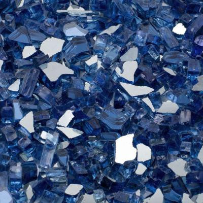 1/2 in., 25 lb. Medium Cobalt Blue Reflective Tempered Fire Glass