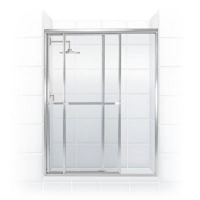 Paragon Series 46 in. x 66 in. Framed Sliding Shower Door with Towel Bar in Chrome and Clear Glass