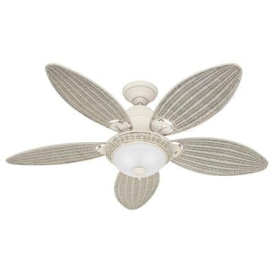 Caribbean Breeze 54 in. Textured White Ceiling Fan