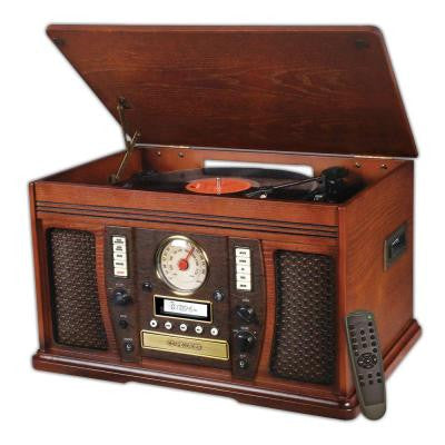 Aviator 7-in-1 Bluetooth Wooden Music Center