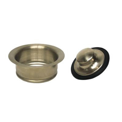 Disposal Rim and Stopper in Satin Nickel