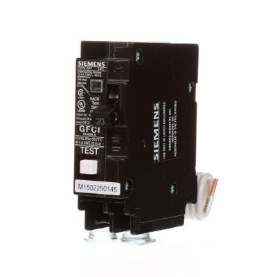 20 Amp Single-Pole Type QPF GFCI Circuit Breaker
