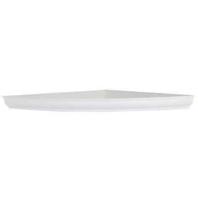 18 in. x 1.75 in. Floating White Corner Shelf