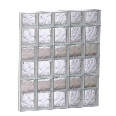 28.75 in. x 40.5 in. x 3.125 in. Non-Vented Wave Pattern Glass Block Window