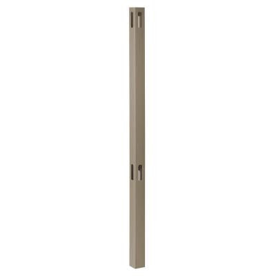 5 in. x 5 in. x 8 ft. Cedar Grove Weathered Cedar Vinyl Privacy Fence Corner Post