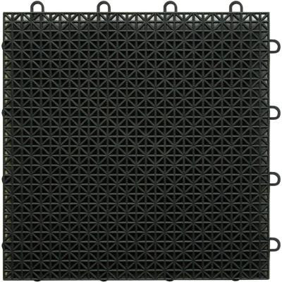 Black Polypropylene 1ft. x 1ft. Deck Tile (40 - Case)
