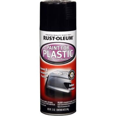 12 oz. Black Spray Paint for Plastic (Case of 6)