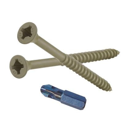 #9 3 in. Phillips-Square Flat-Head Wood Deck Screws (5 lb.-Pack)