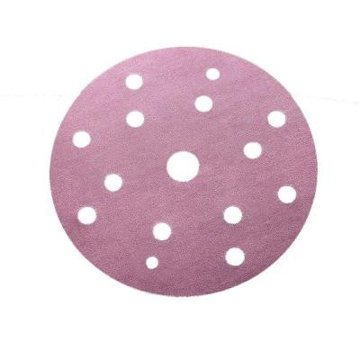 6 in. 60-Grit 15-Hole Sanding Disc with Hook 'n Loop Backing (50-Pack)