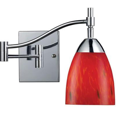 Platney 1-Light Polished Chrome Swing Arm Light