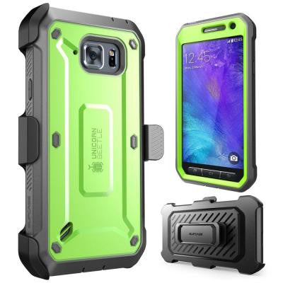Galaxy S6 Active Unicorn Beetle Pro Full Body Case with Holster - Green
