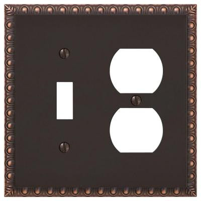 Renaissance 1 Toggle 1 Duplex Wall Plate - Aged Bronze