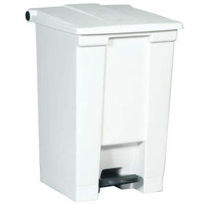12 Gal. White Fire-Safe Step-On Trash Can